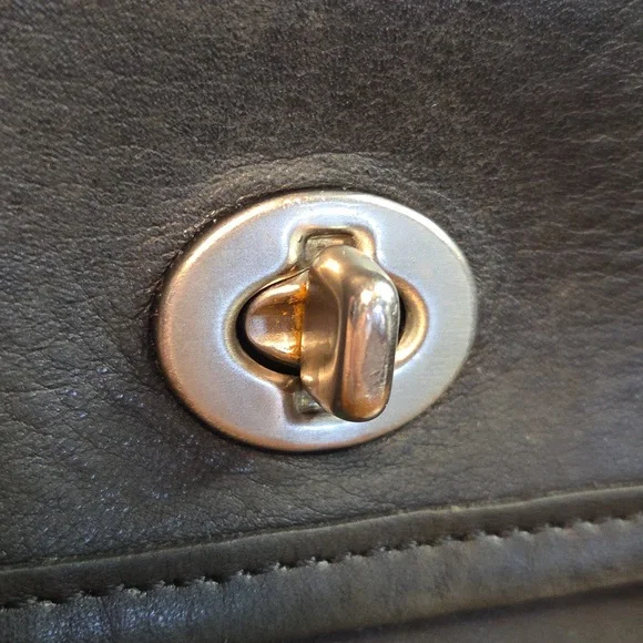 Coach Rambler's Legacy 9067 Leather Shoulder Crossbody Bag Purse Black Vintage - Picture 2 of 15